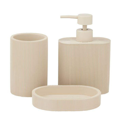 Sidney S/3 Resin Bath Accs - Taupe