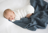 'Snuggle Hunny’ Organic Muslin Wraps-Azure-House of Holabox