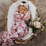 'Snuggle Hunny’ Organic Muslin Wraps-Blushing Beauty-House of Holabox