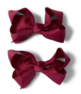 ‘Snuggle Hunny’ Piggy Tail Hair Clips - Assorted Colours-Burgundy-House of Holabox