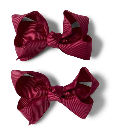 ‘Snuggle Hunny’ Piggy Tail Hair Clips - Assorted Colours – Burgundy