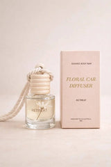 Soaked Body Bar Floral Car Diffuser with wooden lid and hanging rope