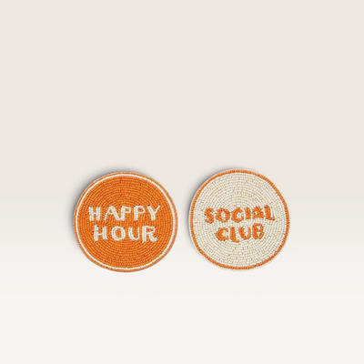 Social Club Beaded Coaster 2 Assorted