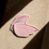 Stray Willow Pink Vitamin C facial mask, smooth pale pink clay cream with a soft, creamy texture.