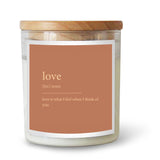 ‘The Commonfolk Collective’ Foil Dictionary Candles-Love-House of Holabox