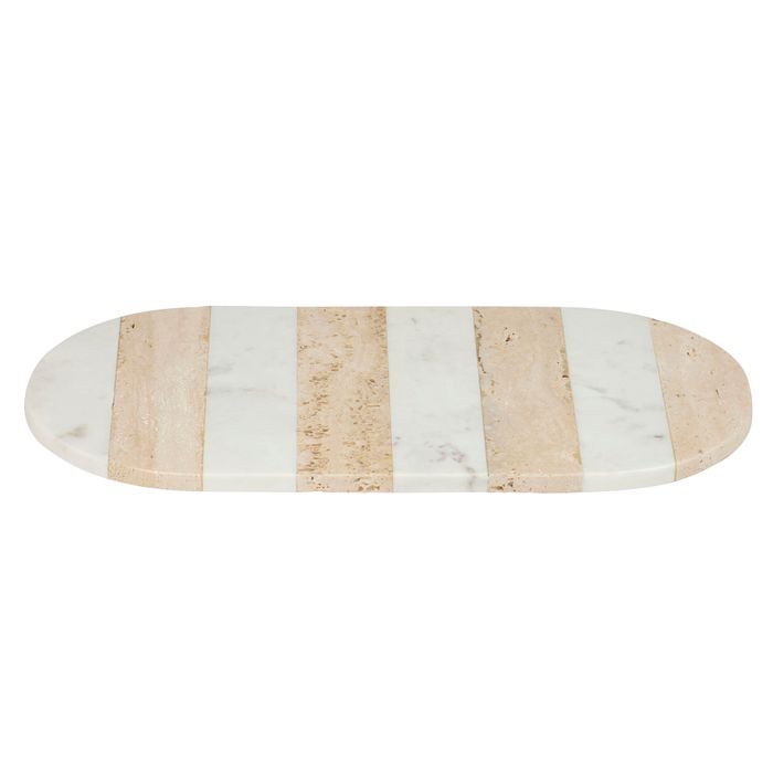 Tia Travertine Marble Oblong Board - large