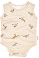 ‘Toshi’ Boys Onesie Singlets - Assorted Prints-Dinosaura-House of Holabox