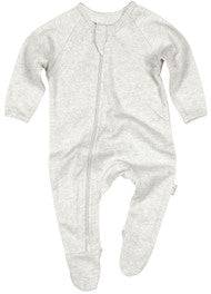 ‘Toshi’ Organic Long Sleeve Onsie - Assorted Colours – Pebble / 000