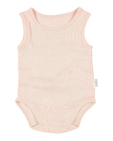 ‘Toshi’ Organic Singlet Onesie (assorted colours)-Blush-0000-House of Holabox