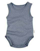 ‘Toshi’ Organic Singlet Onesie (assorted colours)-Moonlight-0000-House of Holabox