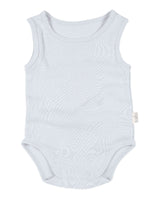 ‘Toshi’ Organic Singlet Onesie (assorted colours)-Sky-0000-House of Holabox
