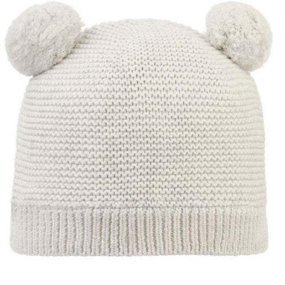 ‘Toshi’ Organic Snowy Beanies – S / Pebble