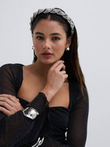 Twist Rhinestone Statement Headband-House of Holabox