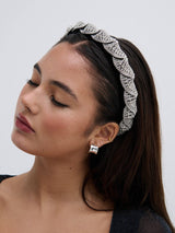 Twist Rhinestone Statement Headband-House of Holabox