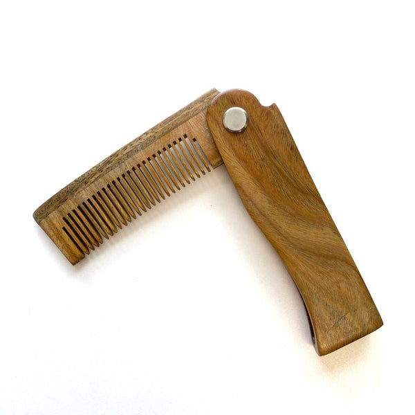 ‘Valor’ Wooden Folding Beard Comb