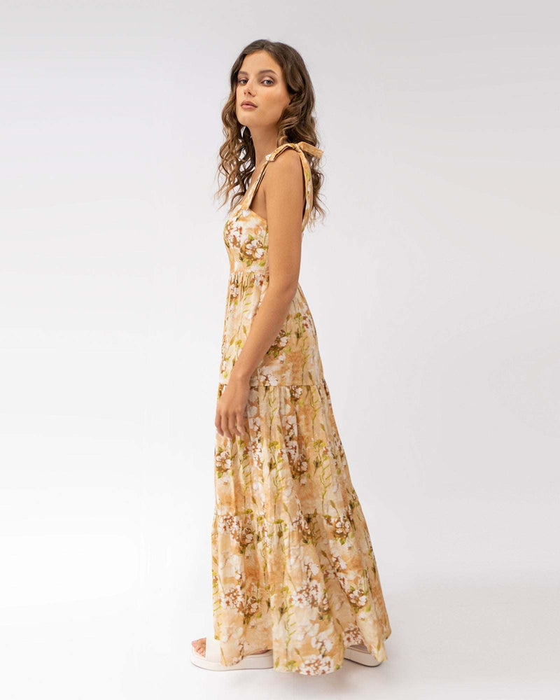 Violet Floral Maxi Dress