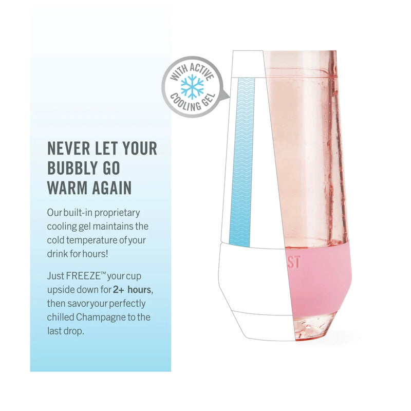 ‘Host’ Champagne Freeze Cooling Cups - Blush Tint