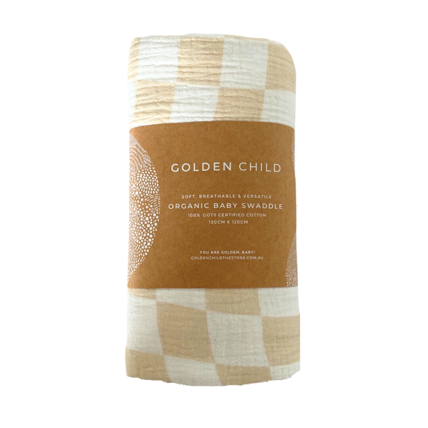 ‘Golden Child’ The Dream 100% Organic Cotton Swaddle - Dune