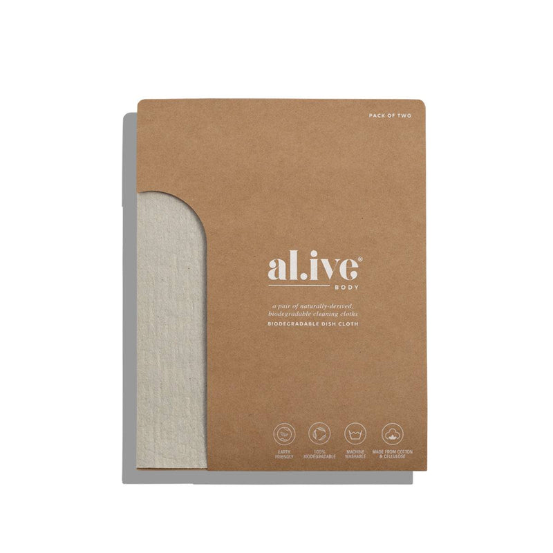'Al.ive' Biodegradable Dish Cloth (Set of 2)