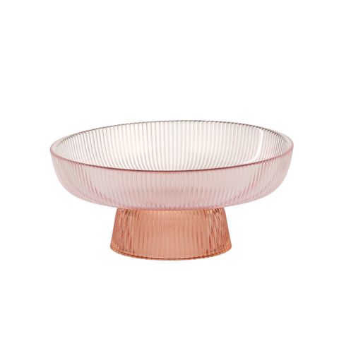 ‘Assemble’ Frankie Glass Cake Stand Amber/Pink