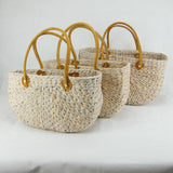 WATER HYACINTH RECTANGLE BASKETVery versatile baskets with suede covered handles. Can be used for supermarket and market shopping as well as home storage for magazines and books.
Available for LocBACK TO BASKETS