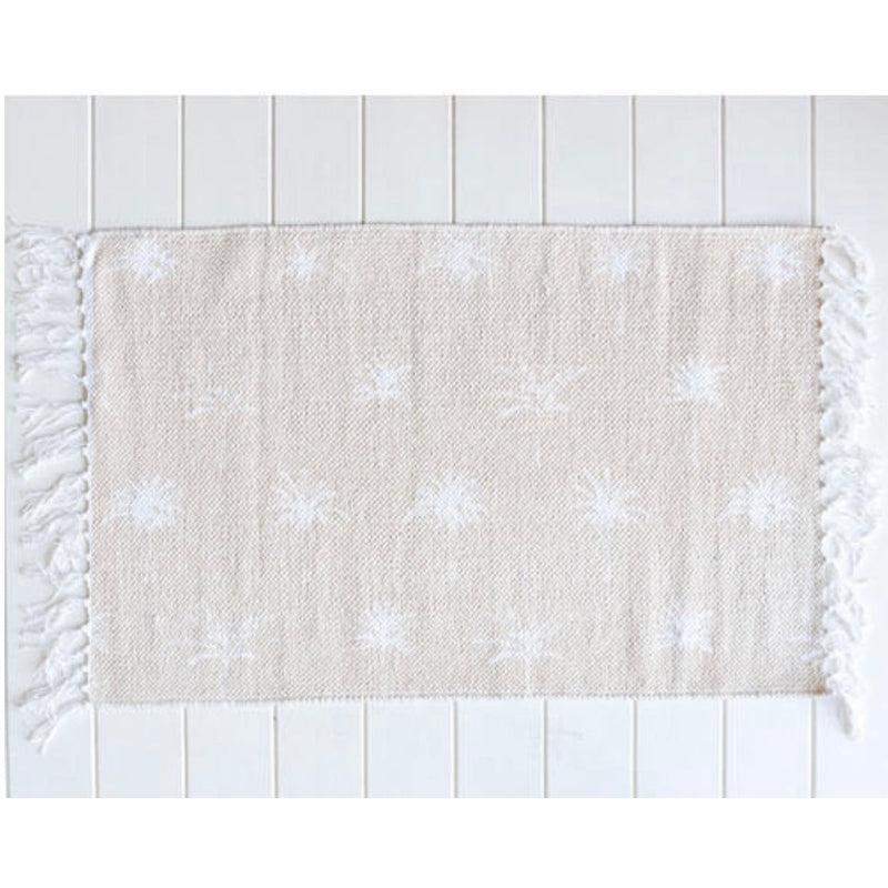 Cotton Mat

- Woven base
- Printed designs
- Fringe Edge
- Multiple colours and designs in the range
- Made from 100% cotton
- Measures (W) 80cm x (H) 50cm

Rayell