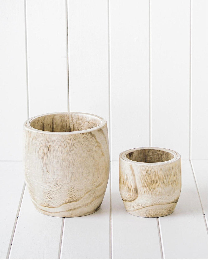 Timber Pot/Planter - Jabiru Set of 2