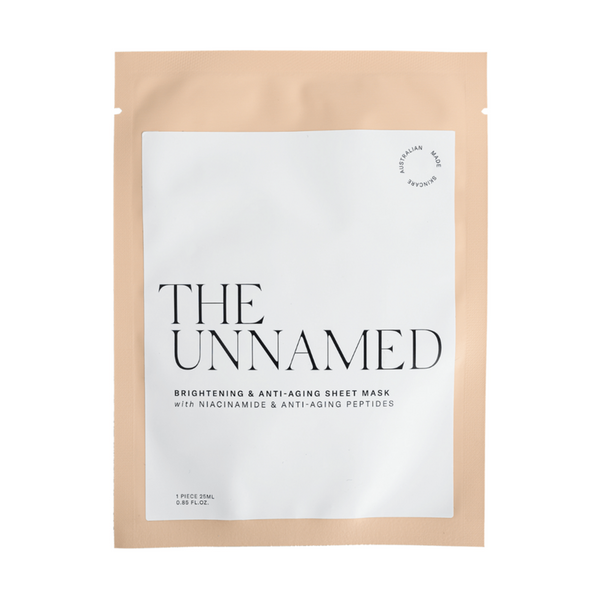 ‘The Unnamed’ Sheet Mask
BathThe Unnamed Hydrating sheet mask will:
- Replenish, moisturise and restore hydration.
- Protect against future signs of aging.
- Leave your skin looking dewy, sThe Unnamed