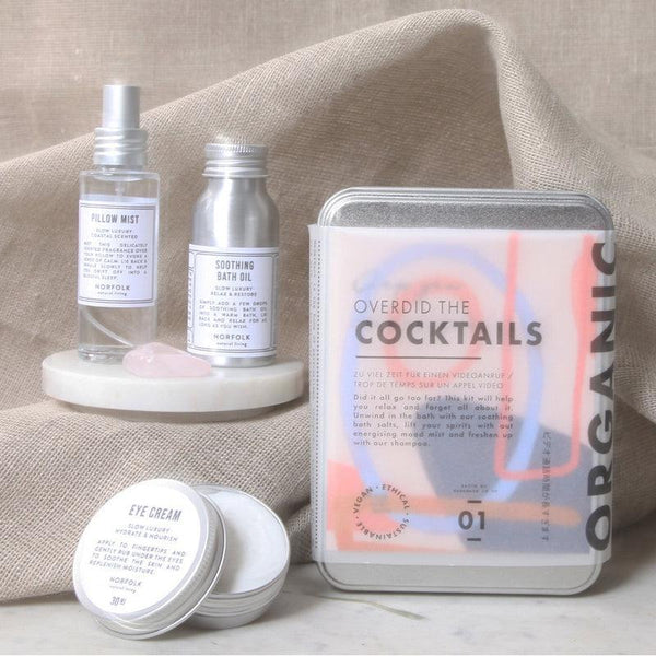 'Made + Sent' Overdid the Cocktails Care Kit
With a soothing organic bath oil to help your headache drift away, natural pillow mist to give you a delicious nights sleep and eye cream to help revitalise tired eMade and Sent