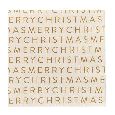 Coast to Coast | Merry Napkins - White & Gold