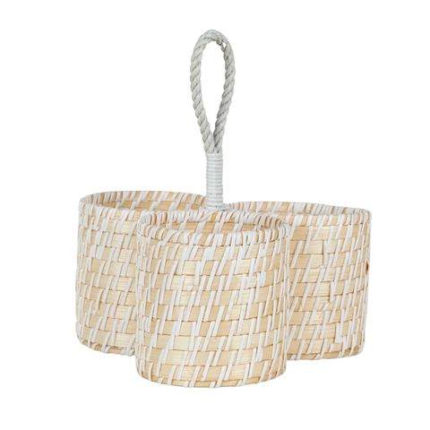Tulum Rattan woven bottle holder with handle, 20 x 28cm