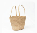 Amalfi Seagrass Tote basket with long handles for market or picnic use