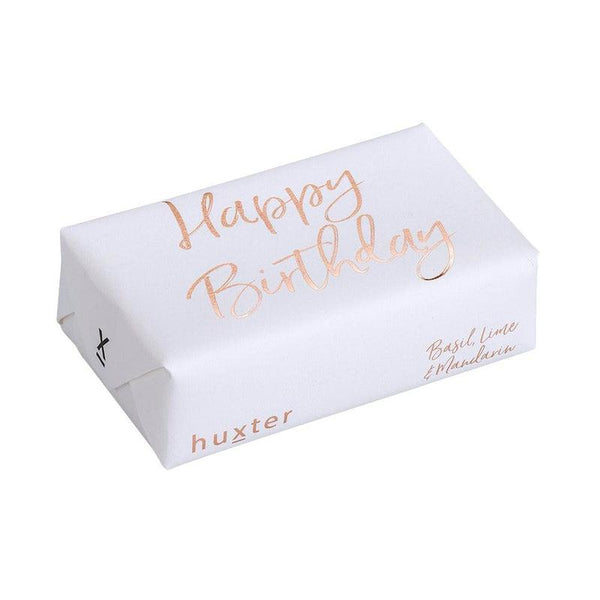 'Huxter' Happy Birthday Body BarHuxter’s 100% natural range of French triple-milled soap is enriched with nourishing shea butter, and creates a rich and creamy lather to leave skin beautifully cleaHuxter