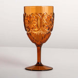 'Indigo Love Collectors' Flemington Acrylic Wine Glasses - Assorted Colours-Amber-House of Holabox
