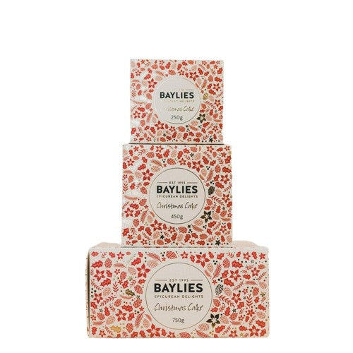 'Baylies Epicurean Delights' Gift Boxed Christmas Cake 250gOur Traditional Fruit Cake is made using the highest quality local ingredients, with nothing artificial added. Brandy from South Australia's Barossa Valley is used iBaylies Epicurean Delights
