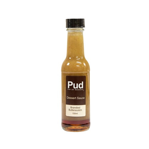 'Pud for all Seasons' Brandied Butterscotch Sauce'An all time favourite: a thick and rich sauce perfectly partnered to the Traditional Plum Pudding 150mlPud for All Seasons