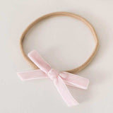 'Snuggle Hunny' Velvet Baby Headbands - Assorted Colours-Lullaby Pink-House of Holabox